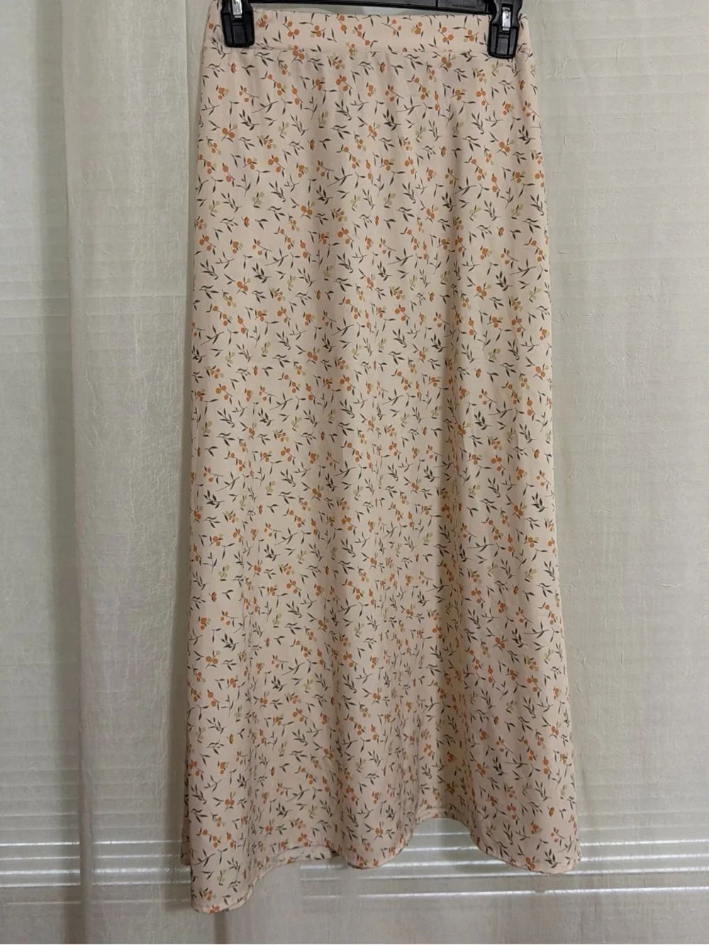Beige XS Orange Blossoms Maxi Skirt